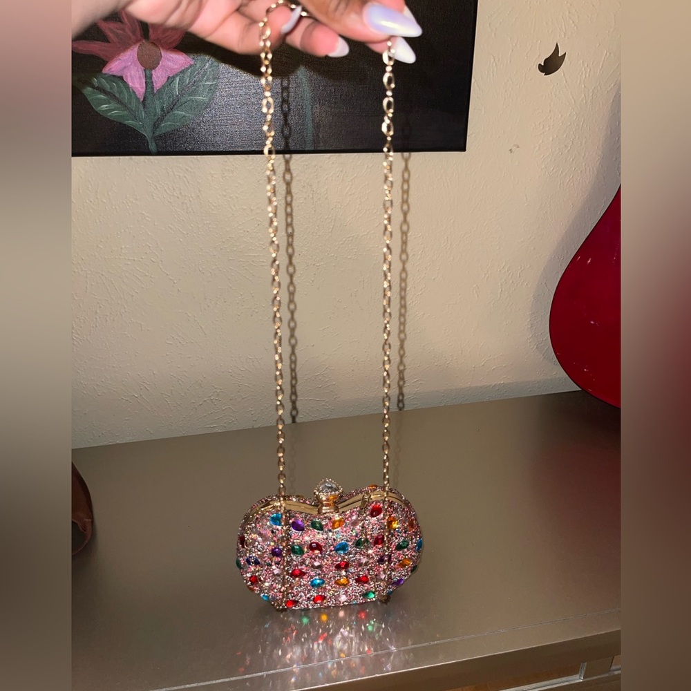 Multicolor Rhinestone Purse